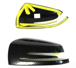 NEW GENUINE MERCEDES BENZ MB A B C E CLS CLA GLK CARBON MIRROR COVER TRIM KIT