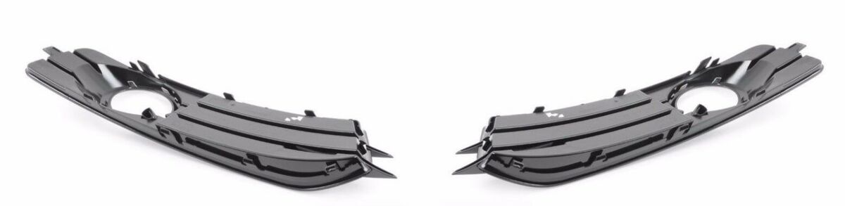 NEW GENUINE AUDI A3 09-13 N/S LEFT O/S RIGHT BUMPER FOG LIGHT CHROME GRILL SET - Image 2