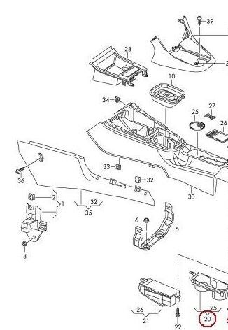 NEW GENUINE VW SCIROCCO 2009-2014 FRONT CENTER CONSOLE DRINK CUP HOLDER BLACK 5K0862531A82V - Image 3