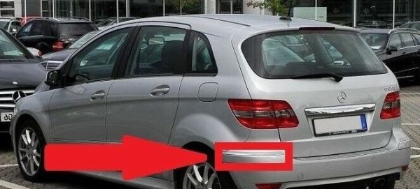 NEW GENUINE MERCEDES MB B CLASS W245 REAR BUMPER LEFT CHROME MOLDING TRIM - Image 3