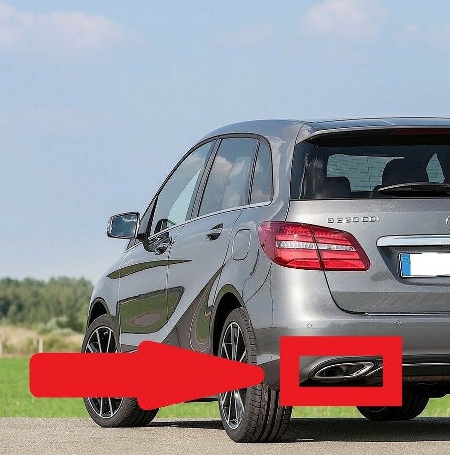 NEW GENUINE MERCEDES BENZ MB B CLASS W246 REAR LEFT TAIL PIPE COVER CHROME - Image 3