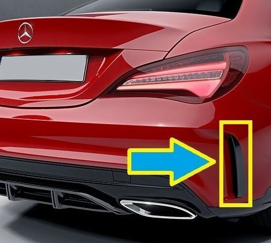 NEW GENUINE MERCEDES BENZ MB CLA W117 CLA45 AMG REAR BUMPER SIDE FLIC SET L+R - Image 2