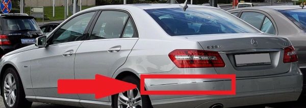 NEW GENUINE MERCEDES BENZ MB E CLASS ELEGANCE W212 REAR BUMPER LEFT CHROME TRIM A2128852121 - Image 3