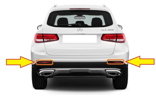 NEW GENUINE MERCEDES BENZ MB GLC CLASS X253 REAR BUMPER REFLECTOR LENS SET L+R - Image 2