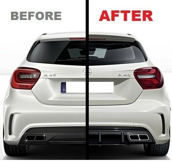 NEW GENUINE MERCEDES BENZ MB A CLASS5 W176 A45 AMG REAR BUMPER DIFFUSER BLACK - Image 3