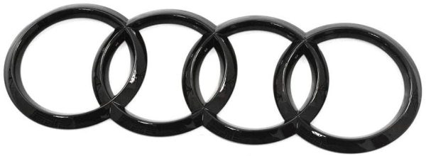 NEW GENUINE AUDI SQ7 + A4 B9/ A6 C8 BLACK REAR RINGS BADGE LOGO GRILL EMBLEM