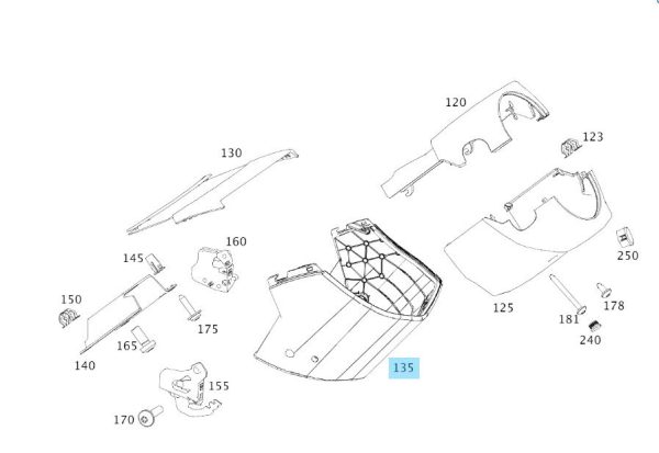 NEW GENUINE MERCEDES BENZ ACTROS STEERING COLUMN PANELLING BOTTOM TRIM A96046003959051 - Image 2
