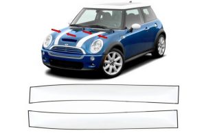 Set Sticker Vinyl Black White Hood Upper Bonnet suitable for MINI R50 R52 R53 R56 R57 Clubman R55 (2001-2017) Premium Quality
