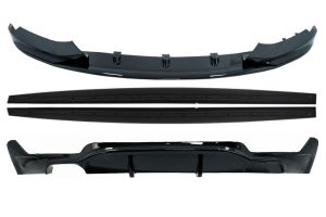 Front Bumper Spoiler Lip suitable for BMW 4 Series F32 F33 F36 Coupe Cabrio Grand Coupe (2013-03.2019) with Side Skirts Add-on Lip Extensions and Rear Bumper Diffuser M-Performance