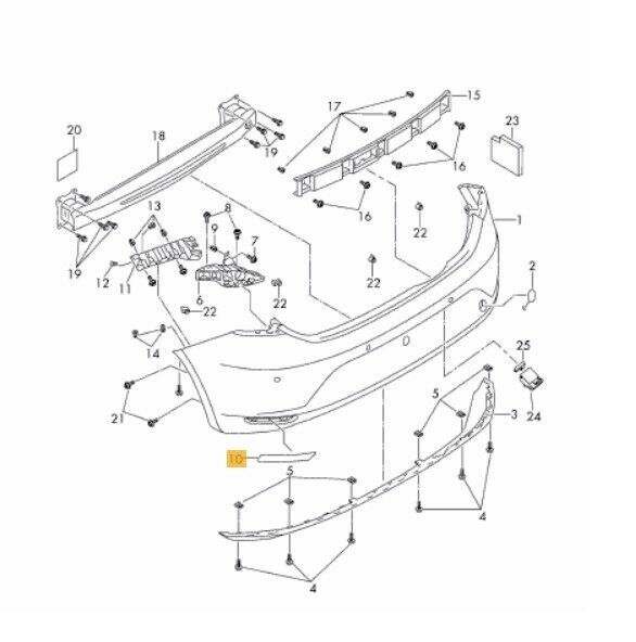 NEW GENUINE SEAT LEON STYLANCE 13-17 REAR BUMPER REFLECTOR RIGHT O/S 5F0945106F - Image 2