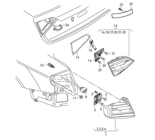 NEW GENUINE AUDI A4 B8 2009-2012 SEDAN SALOON LED TAIL LIGHTS RED EURO - Image 2