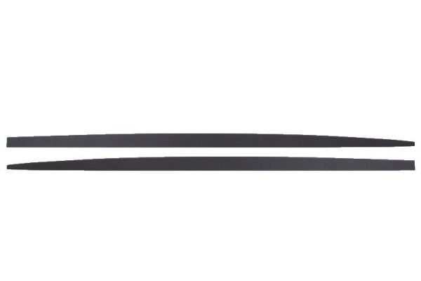 Side Skirts Add-on Lip Extensions with Decals Dark Grey suitable for BMW F10 F11 5 Series (2011-Up) M-Performance Design - Image 3