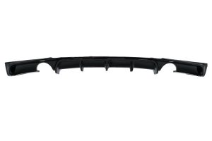 Rear Bumper Spoiler Valance Diffuser Double Outlet for Single Exhaust suitable for BMW 3 Series F30 F31 (2011-2019) M Design Piano Black