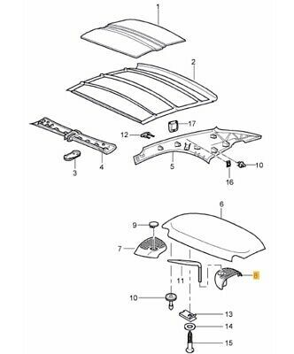 NEW GENUINE PORSCHE 997 04-12 HARD TOP LINING BLACK COVER TRIM LEFT N/S 99656355300A10 - Image 2