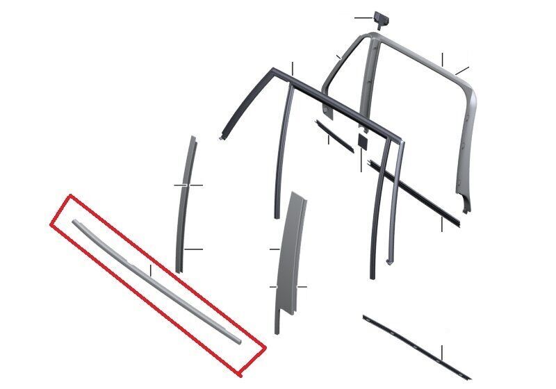 BMW NEW GENUINE X1 E84 REAR DOOR WINDOW SWEEP MOLDING WEATHERSTRIP BLACK RIGHT 51352990316 - Image 2