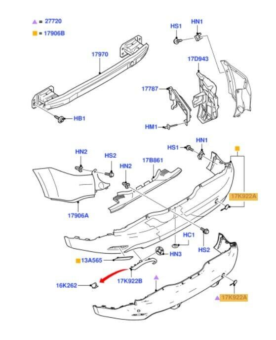 NEW GENUINE FORD GALAXY S-MAX 06-05 REAR BUMPER BLACK TOW HOOK EYE COVER CAP 1475186 - Image 2