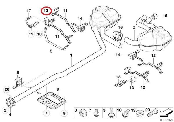 MINI NEW GENUINE COOPER R53 S REAR EXHAUST SYSTEM MOUNT PAIR SET - Image 2