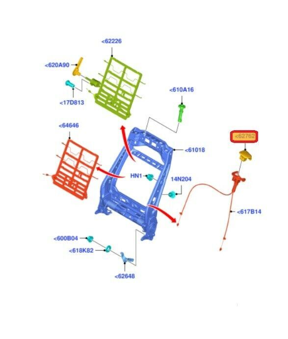 NEW GENUINE FORD FIESTA 12-17 FRONT SEAT BLACK BACK LATCH HANDLE 1823721 - Image 2