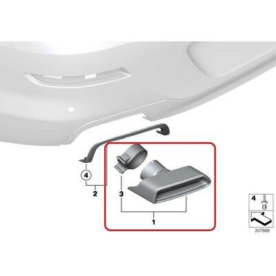 NEW GENUINE BMW 6 SERIES F12 F13 F06 640d REAR TAIL PIPES MUFFLERS CHROME - Image 2