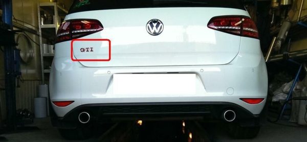 VOLKSWAGEN VW GOLF MK7 NEW GENUINE RED GTI LETTERING BADGE EMBLEM 5G0853675ACJZQ - Image 2