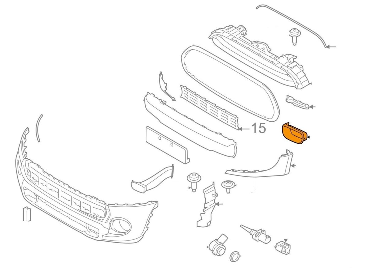 MINI NEW GENUINE F55 F56 F57 S COVER AIR DUCT BRAKE CHROME LEFT N/S 51117337811 - Image 2