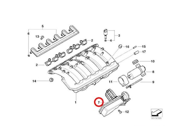 NEW BMW GENUINE 3 5 7 X3 X5 Z3 Z4 AIR INTAKE ADJUSTMENT UNIT DISA VALVE 11617544805 - Image 4