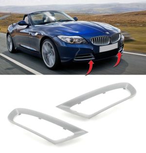 NEW BMW GENUINE Z4 E89 FRONT BUMPER FOG LIGHT COVER GRILLS PAIR SET N/S + O/S 51117203848 + 51117203847