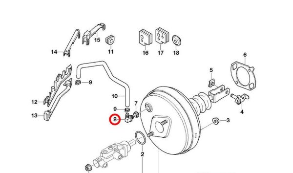 NEW GENUINE BMW 3 5 7 X5 SERIES BRAKE SERVO NON-RETURN MOTOR CHECK VALVE 34331161300 - Image 4