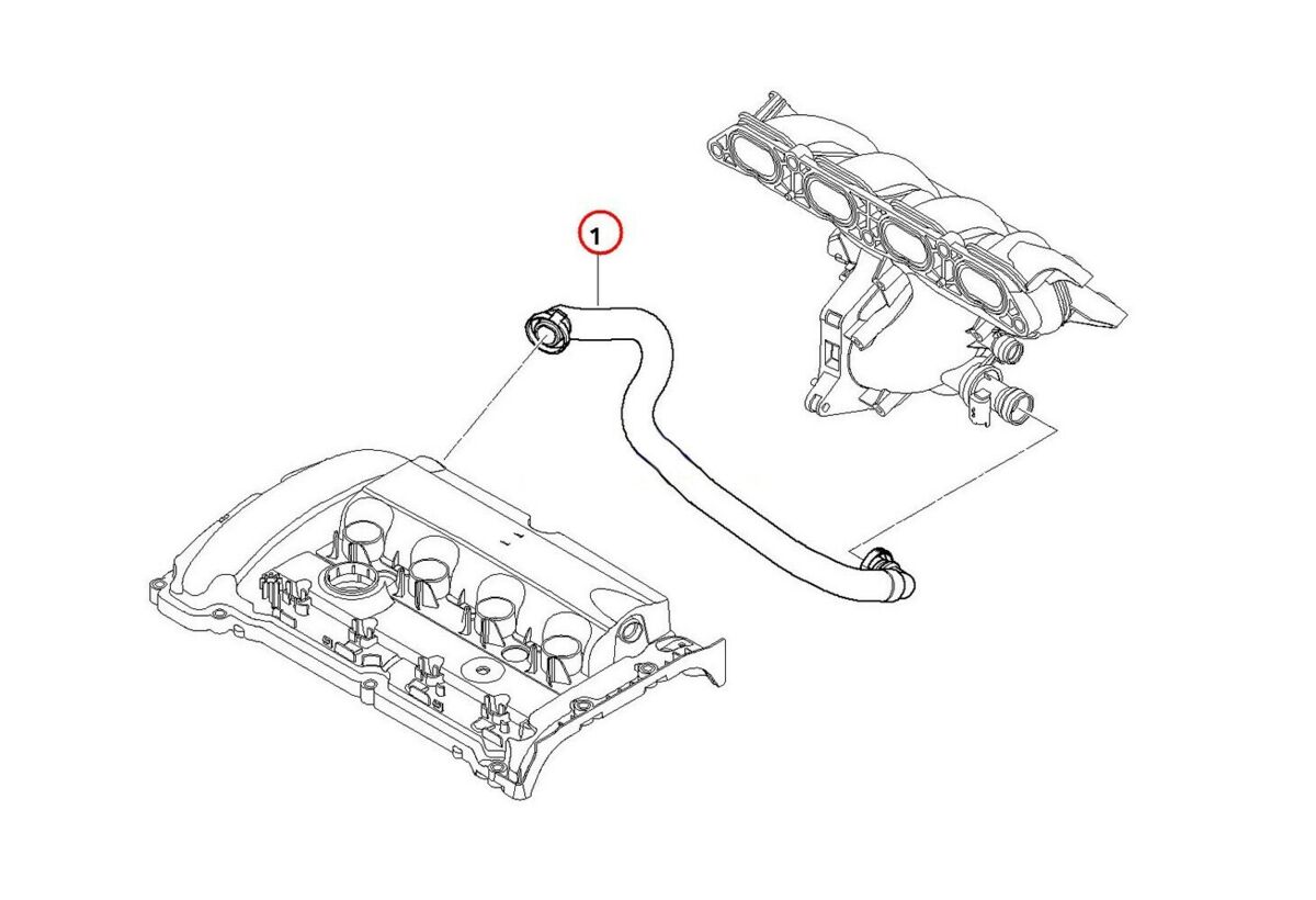 NEW GENUINE MINI COOPER R55 R56 R57 R60 ENGINE CRANKCASE VENT HOSE 11157612996 - Image 6