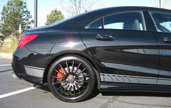 Side Decals Sticker Vinyl Dark Grey suitable for Mercedes CLA W117 C117 X117 (2013-2016) A Class W176 (2012-up) 45 Design Edition 1 - Image 8