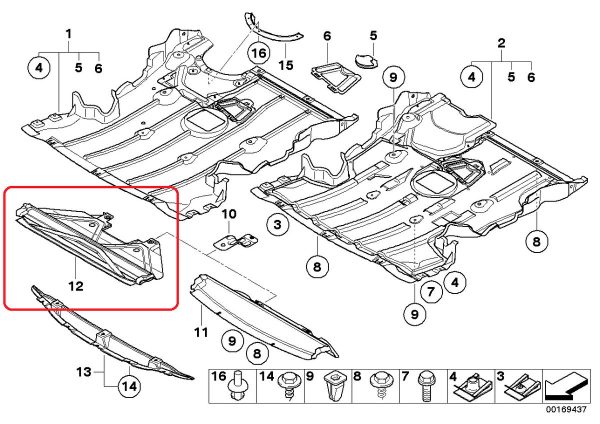 BMW NEW GENUINE E81 E82 E87 E90 E91 RADIATOR COVER PANEL 51757128503 - Image 2