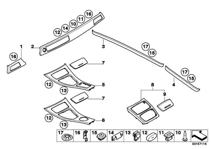BMW NEW GENUINE 3 E92 E93 E90 E91 ALUMINIUM FINISH ASHTRAY DECOR PANEL 51169145152 - Image 2