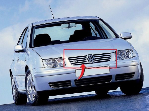 NEW GENUINE VOLKSWAGEN VW BORA FRONT GRILLE ASSEMBLY PRIMED WITH CHROME TRIM 1J5853651LGRU - Image 2