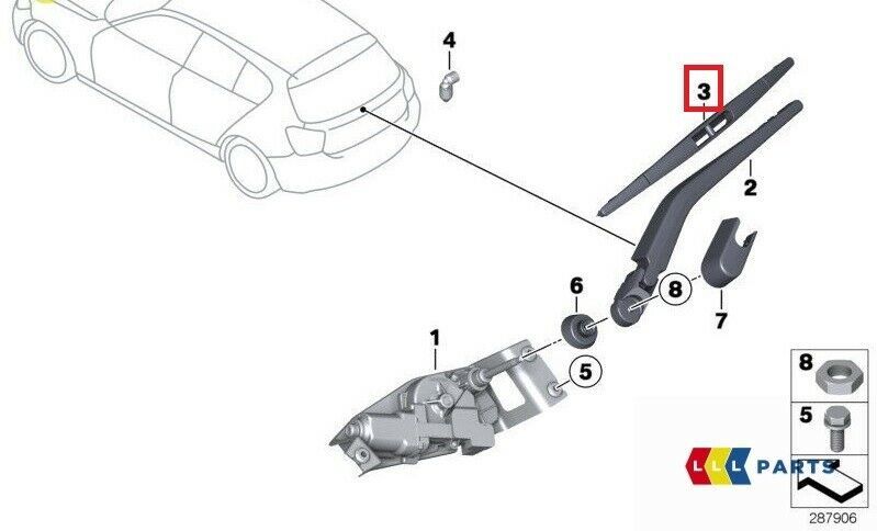 NEW GENUINE BMW 1 SERIES F20 F21 REAR WINDOW WIPER BLADE 61617241986 - Image 3