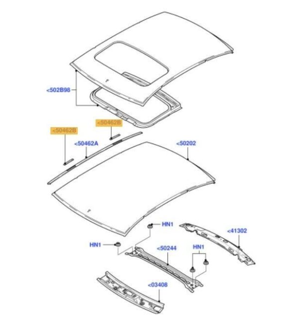 NEW GENUINE FORD FOCUS 2005-2011 ROOF RAIL FINISH MOULDING TRIM COVER 1339647 - Image 2