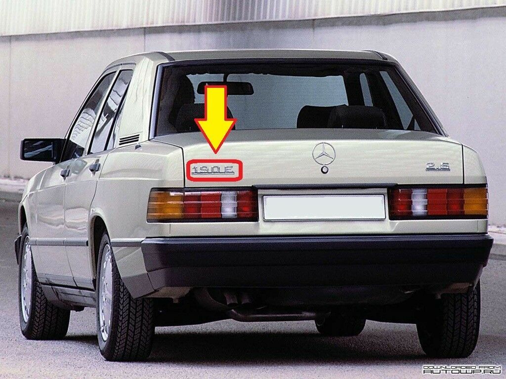 NEW GENUINE MERCEDES BENZ MB C CLASS W201 190E REAR TRUNK EMBLEM BADGE - Image 2