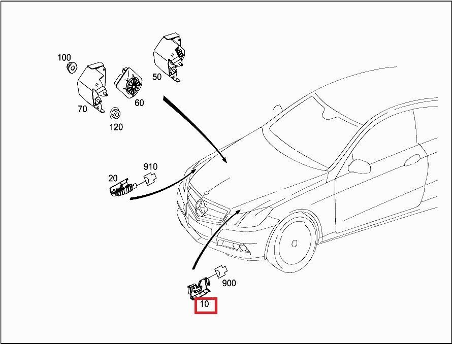 NEW GENUINE MERCEDES BENZ C CLASS W205 ALARM SWITCH A2048704458 - Image 2