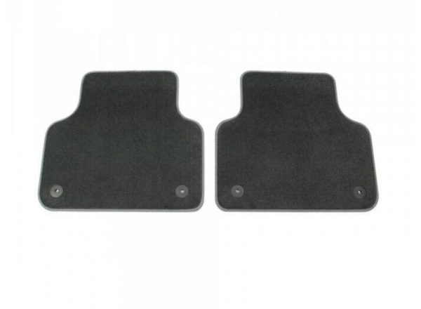 NEW GENUINE AUDI Q8 RSQ8 2019- REAR PREMIUM BLACK TEXTILE FLOOR MATS 4M8061276BMNO