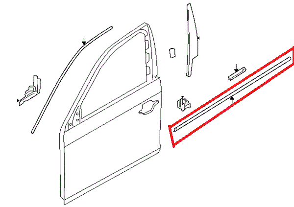 BMW NEW GENUINE 5 SERIES F10 F11 EXTERIOR CHANNEL COVER WINDOW TRIM LEFT N/S 51337182275 - Image 2