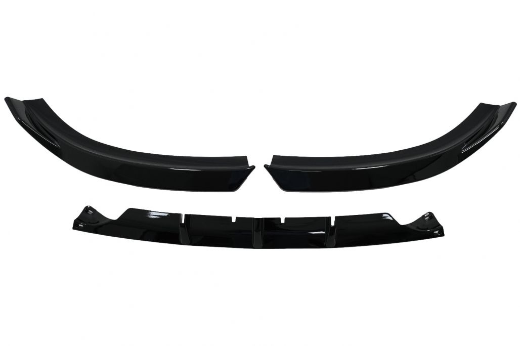 Front Bumper Add-On Spoiler Lip suitable for Audi A4 B8 (2007-2012) Sedan Avant Piano Black - Image 7
