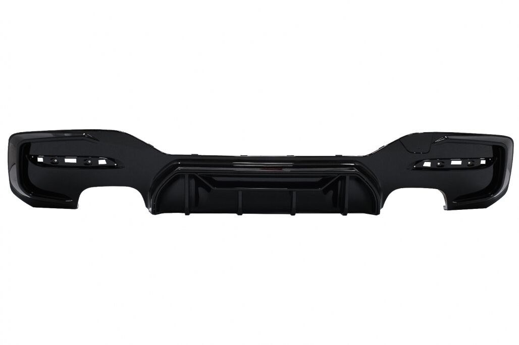 Rear Bumper Spoiler Valance Diffuser Twin Double Outlet suitable for BMW 1 Series F20 F21 LCI (2015-2019) Piano Black Competition Design - Image 2