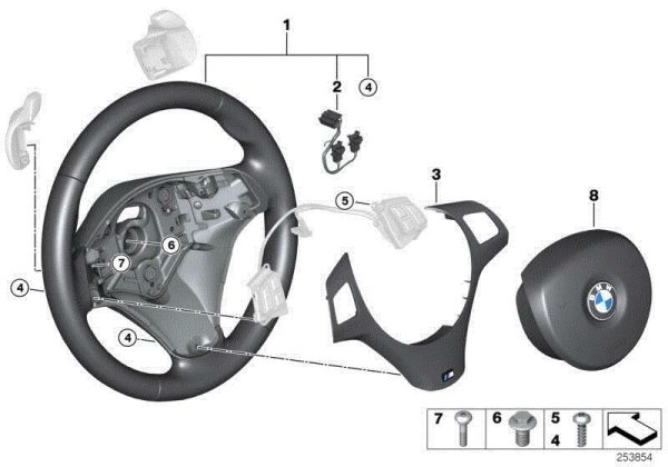 BMW NEW GENUINE E SERIES E90 E91 E92 E93 CLOCK SPRING CONNECTION HARNESS 32306998946 - Image 2