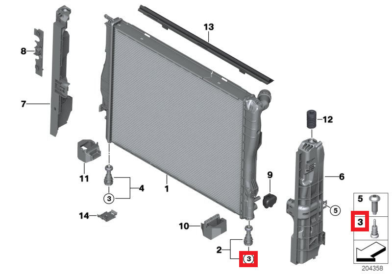 BMW NEW GENUINE E87 E90 E84 E89 RADIATOR COOLANT DRAIN PLUG SCREW 17117530902 - Image 2