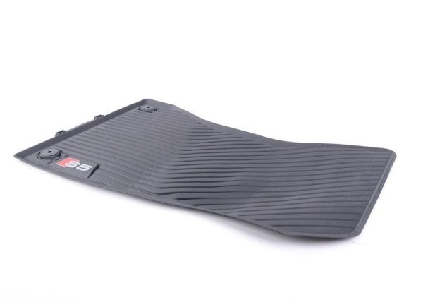 NEW GENUINE AUDI S5 2017- FRONT BLACK RUBBER ALL WEATHER FLOOR MATS LHD 8W7061221B041 - Image 2