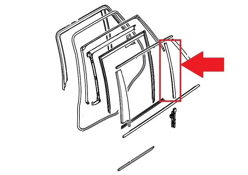 BMW NEW GENUINE X5 E70 REAR DOOR WINDOW GUIDE APPLIQUE PANEL COVER BLACK LEFT 51337136959 - Image 2