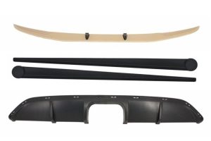 Front Bumper Spoiler Lip with Air Diffuser suitable for SMART ForTwo 451 (2007-2014) and Side Skirts Add-On