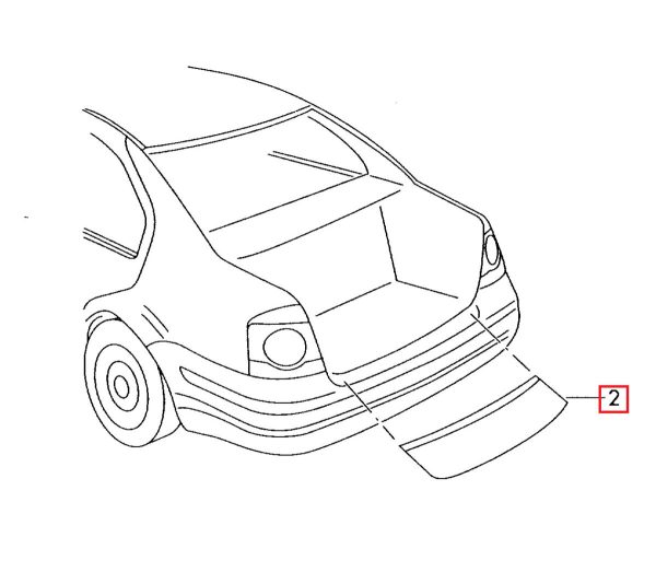 NEW GENUINE VOLKSWAGEN VW PASSAT VARIANT ALLTRACK REAR BOOT LOAD EDGE PROTECTOR 3G9061195 - Image 3