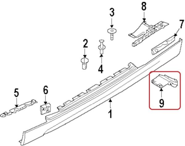 BMW GENUINE NEW 1 SERIES E81 E82 E87 E88 REAR MUD GUARD DEFLECTOR LIP LEFT N/S 51717117637 - Image 2