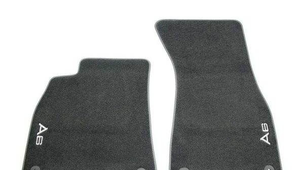 NEW GENUINE AUDI A6 S6 RS6 2019- FRONT PREMIUM BLACK TEXTILE FLOOR MATS LHD 4K1061275MNO