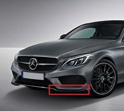 NEW GENUINE MERCEDES BENZ MB C W205 AMG FRONT BUMPER LOWER LIP BLACK TRIM LEFT - Image 2